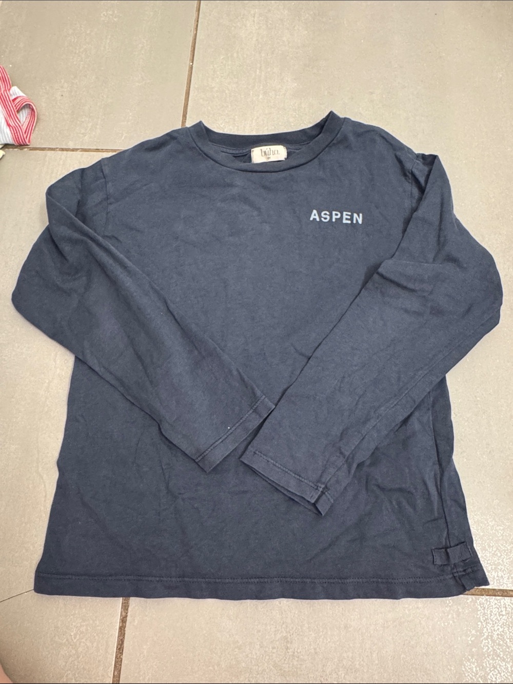 Aspen Kids' Long Sleeve Tee - Navy
